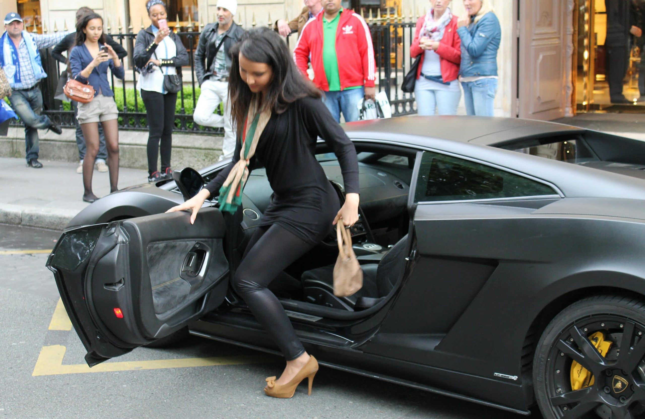 Hot sugar baby and her car. Living the sugar lifestyle